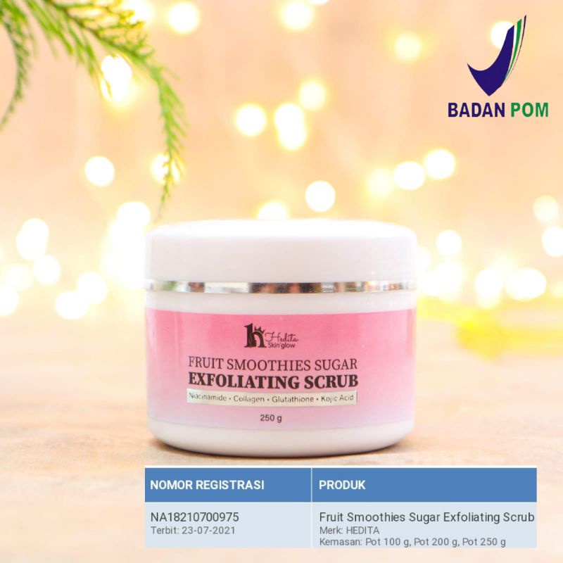 BPOM FRUIT SMOOTHIES SUGAR EXFOLIATING SCRUB 250GR