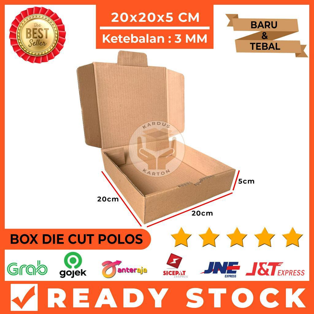 

Kardus Die Cut Pizza Polos 20X20X5 Cm Single Wall, Tebal 3 MM