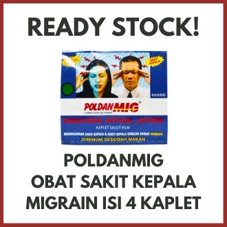 POLDANMIG OBAT SAKIT KEPALA SEBELAH DAN MIGRAIN PARACETAMOL CAFFEINE