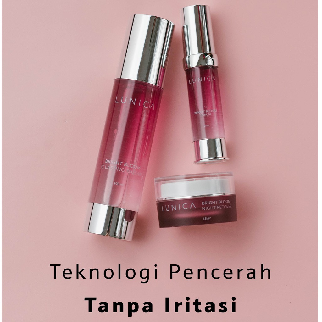 Toner Mencerahkan LUNICA Bright Bloom - C Lasting Radiant | Toner Pemutih Wajah Glowing Ampuh BPOM