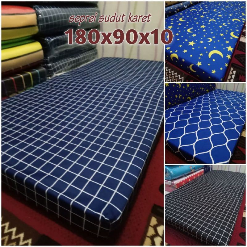 Seprei Kasur uk 180x90x10 Sudut Karet Bahan Bagus Lembut tidak luntur