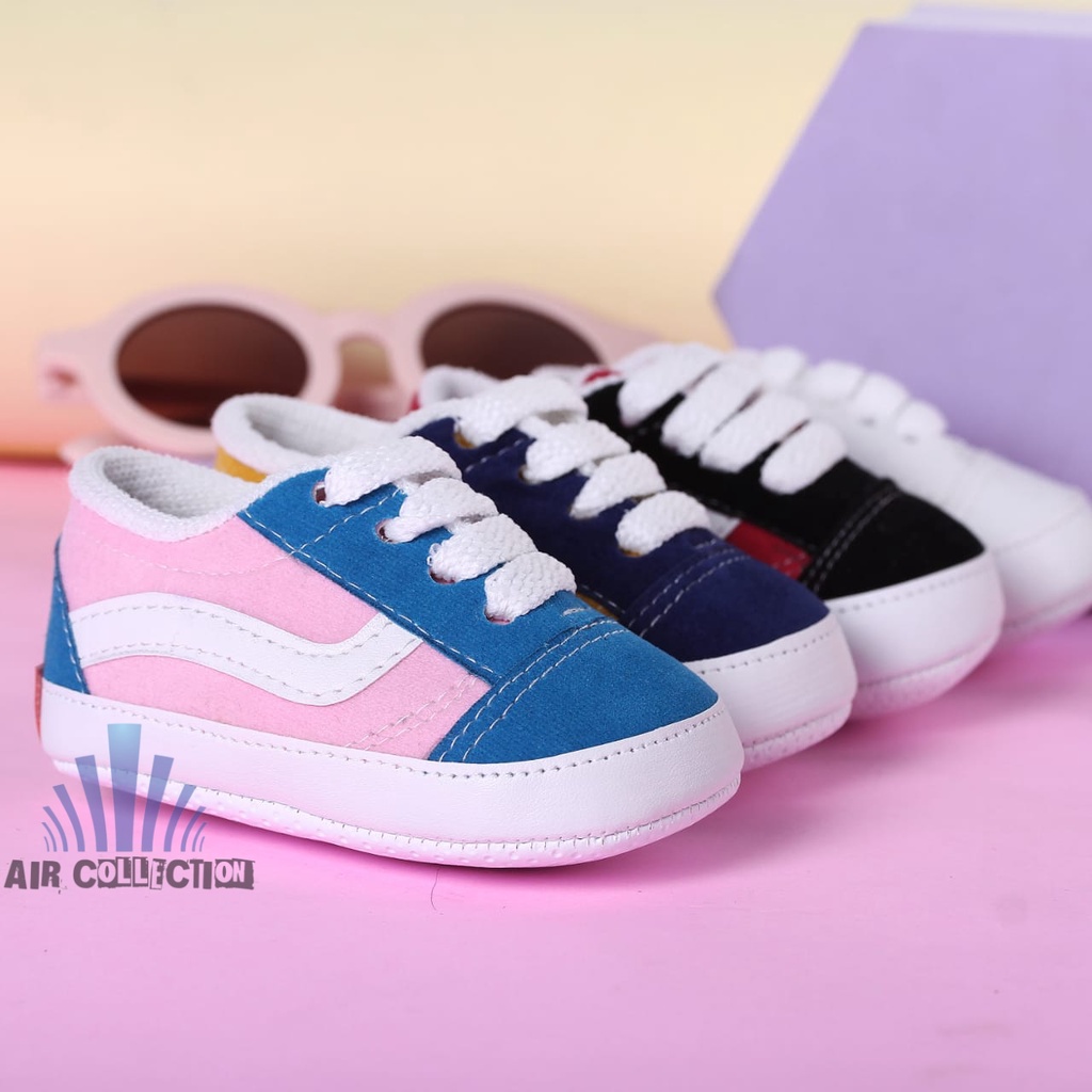 Sepatu Bayi Perempuan Laki-laki Usia 0 6 Bulan Prewalker Sneakers Baby Belajar Jalan - Air Collectins