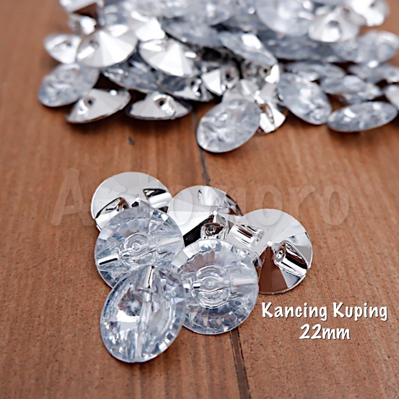 Kancing Kaca / Kancing Kuping / Kancing Hias Berlian Diamond untuk Aksesoris Sofa / Stool / Cushion