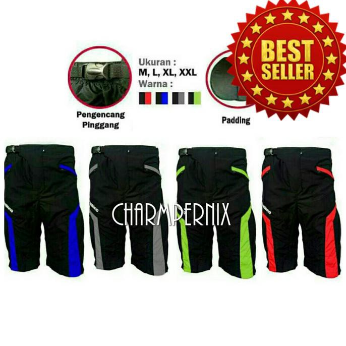 PROMO CELANA PENDEK PRIA | CELANA SEPEDA PENDEK PADDING BUSA | CELANA SEPEDA - Merah, M