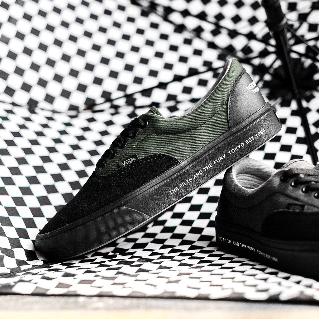 VANS ERA COMFYCUSH x NEIGHBORHOOD BLACK/WASABI ORIGINAL 100%