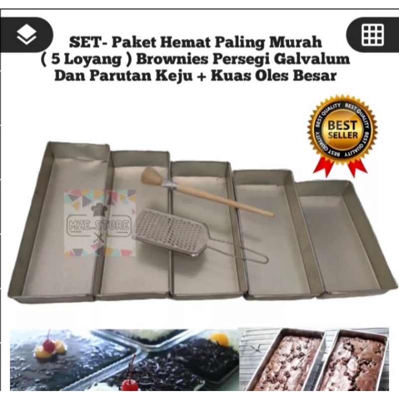 SET 5 LOYANG BROWNIES GRATIS PARUTAN KEJU + KUAS