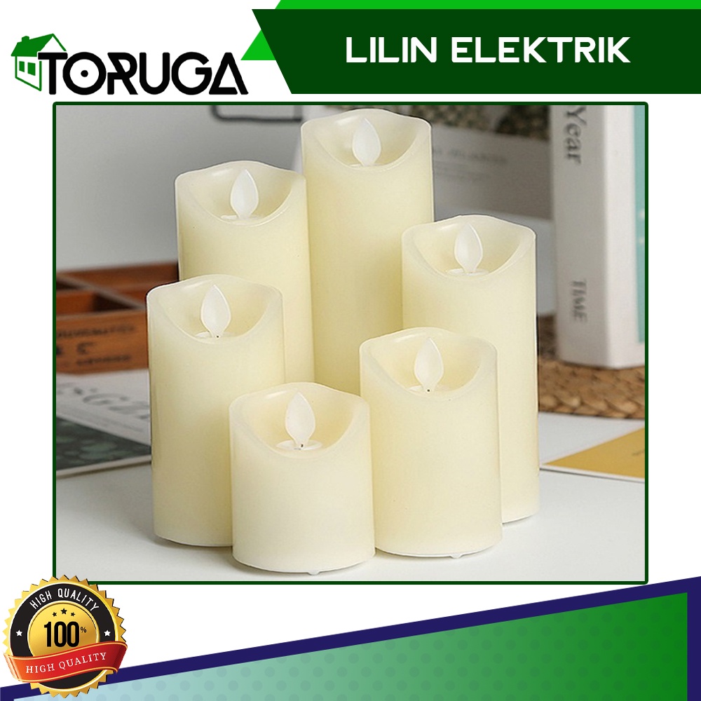 Lilin Dekorasi LED Elektrik - Smokeless Candle Sumbu Goyang