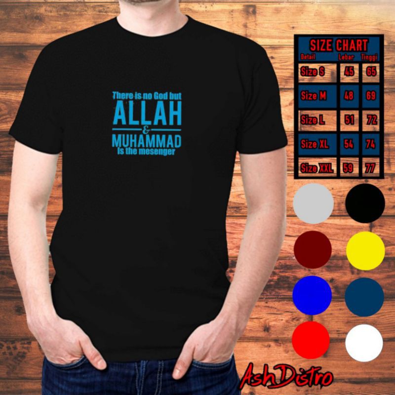 Kaos dakwah / kaos islami / baju kaos syahadat islam