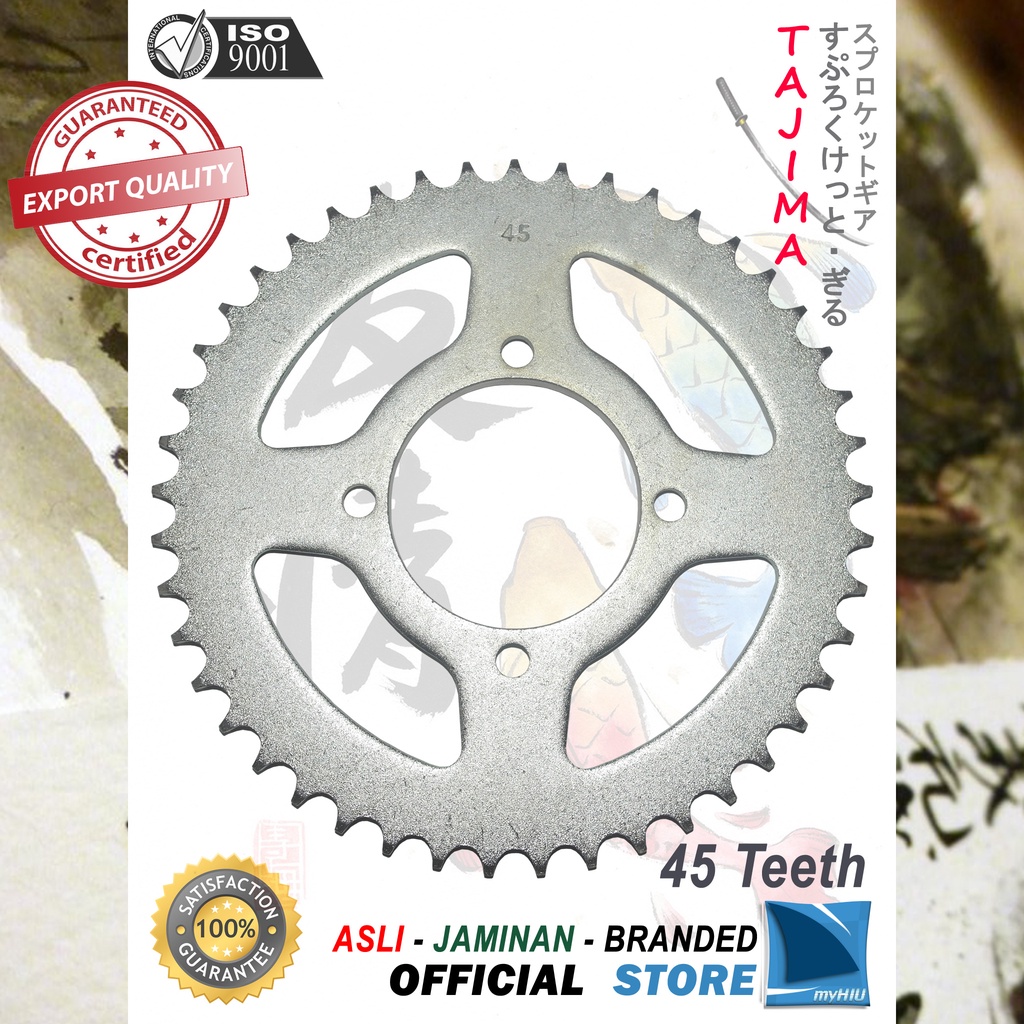 Gigi Tarik 40T ~ 53T YAMAHA Jupiter MX / New / 135cc Gir Belakang - Rear Sprocket Gear TAJIMA-428-45T
