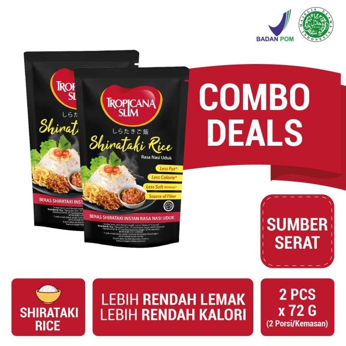 

TWIN PACK TROPICANA SLIM SHIRATAKI RICE 72GR - NASI UDUK