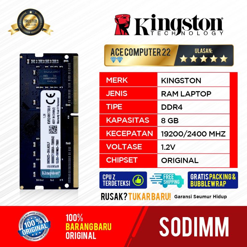 KINGSTON SODIMM DDR4 8GB PC 19200