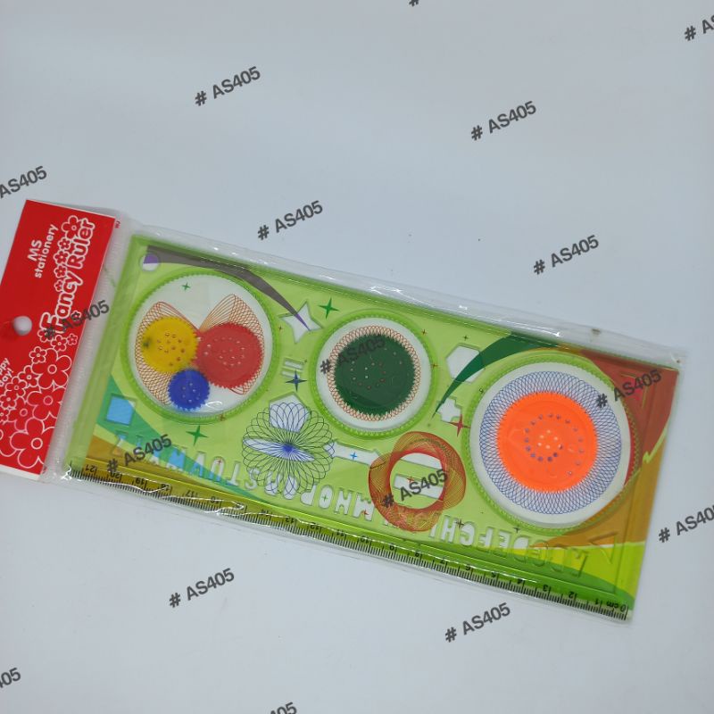 

Penggaris / Ruler Bunga Ajaib Putar Rotary Geometrik / Spirograph