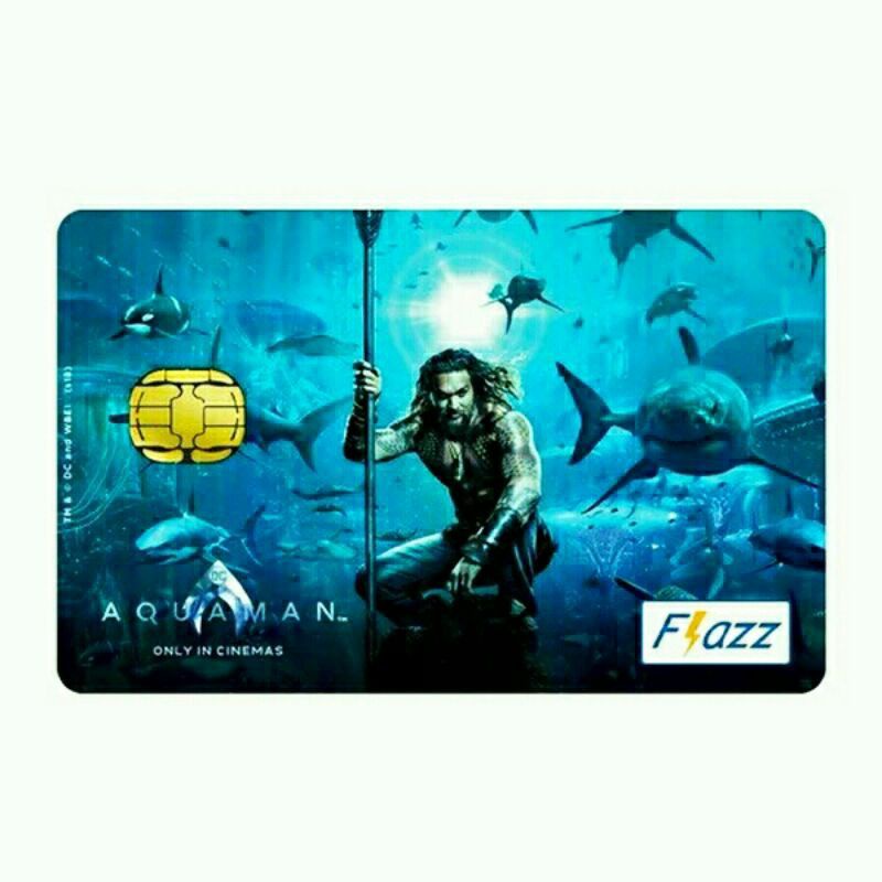 Kartu eTOLL Flazz BCA Limited Edition AQUAMAN - Aquaman ORI /Like eTOLL eMONEY Tapcash or Brizzi