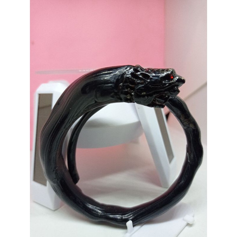 GELANG AKAR BAHAR HITAM UKIR MACAN
