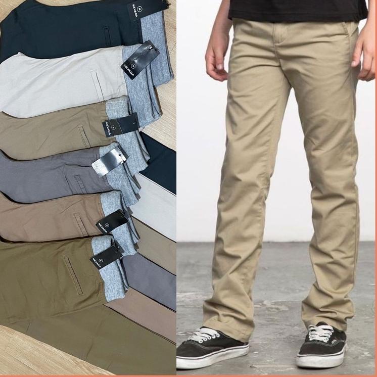 {MGT.25Au22ᵀ} Celana Chino Nevada Pria Celana Chino Panjang Pria Chinos Cowok Clana Kerja Kantor Cas