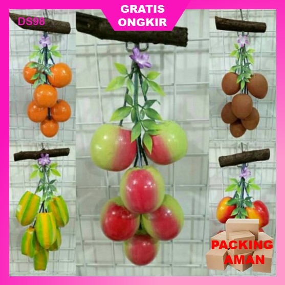 Bunga Tanaman Hias Hiasan Plastik Artificial Dinding Murah Indoor Ruang Tamu Dekorasi Rumah Buah