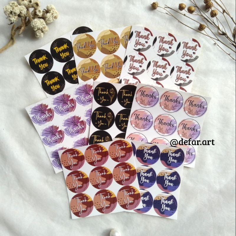 

Stiker Label/Segel Thanks/Thank You Kekinian / 150 pcs dan 200 pcs by Defar