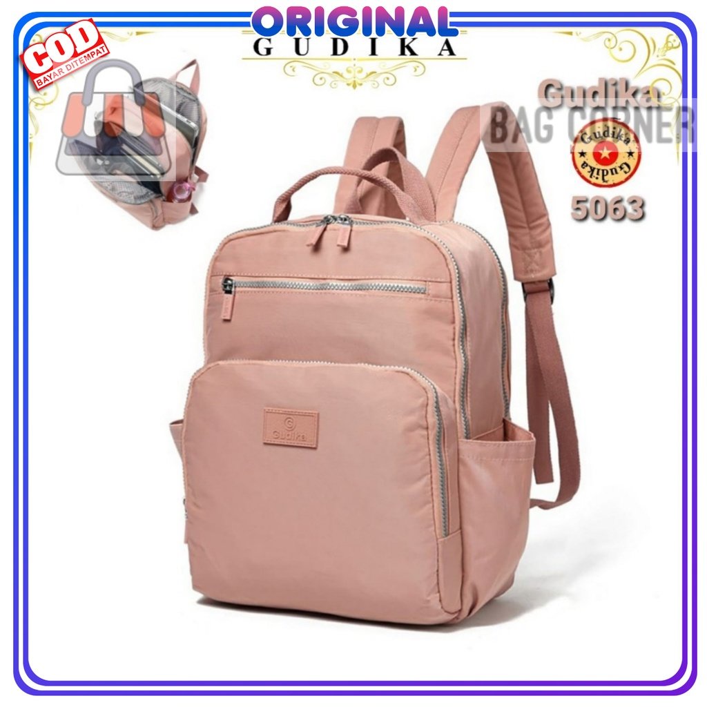 BagCorner - GUDIKA 5063 - Tas Ransel Laptop Wanita Kekinian Import Original (Dapat Box & Dustbag can