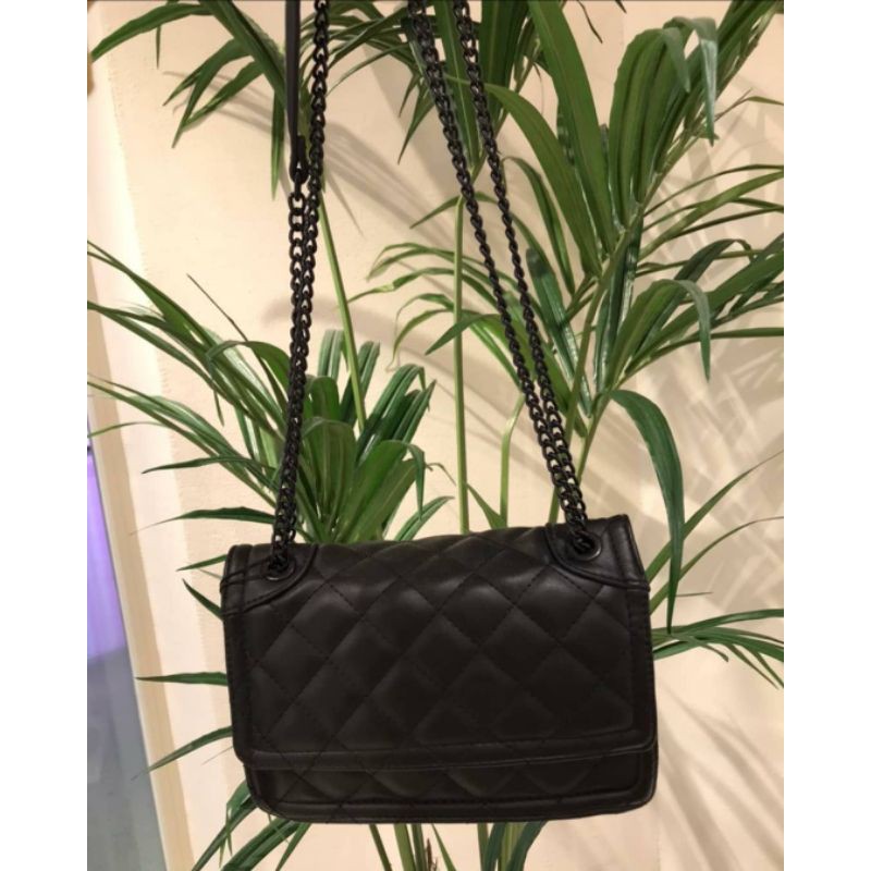 STRADIVARIUS SLING/SHOULDER BAG FULL BLACK INCLUDE JASTIP