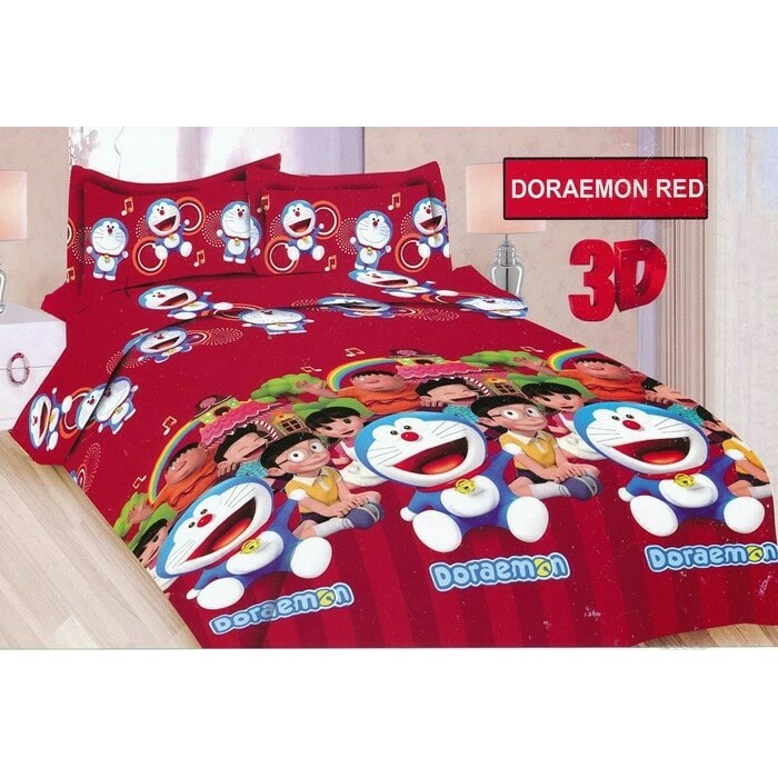 Sprei Bonita Doraemon Red King 180X200 No.1 Kartun