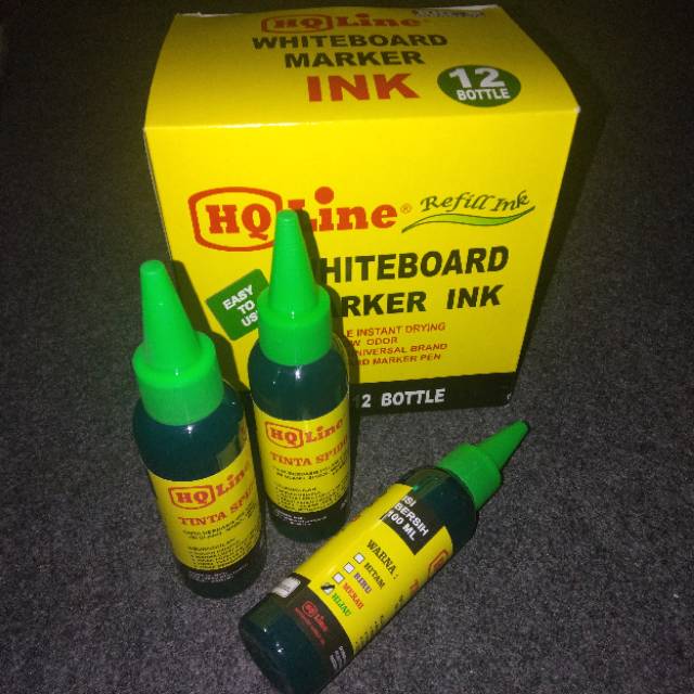 Tinta  Spidol Whiteboard / Marker Refill / isi ulang 100ml warna merah, biru, hijau HQ Line