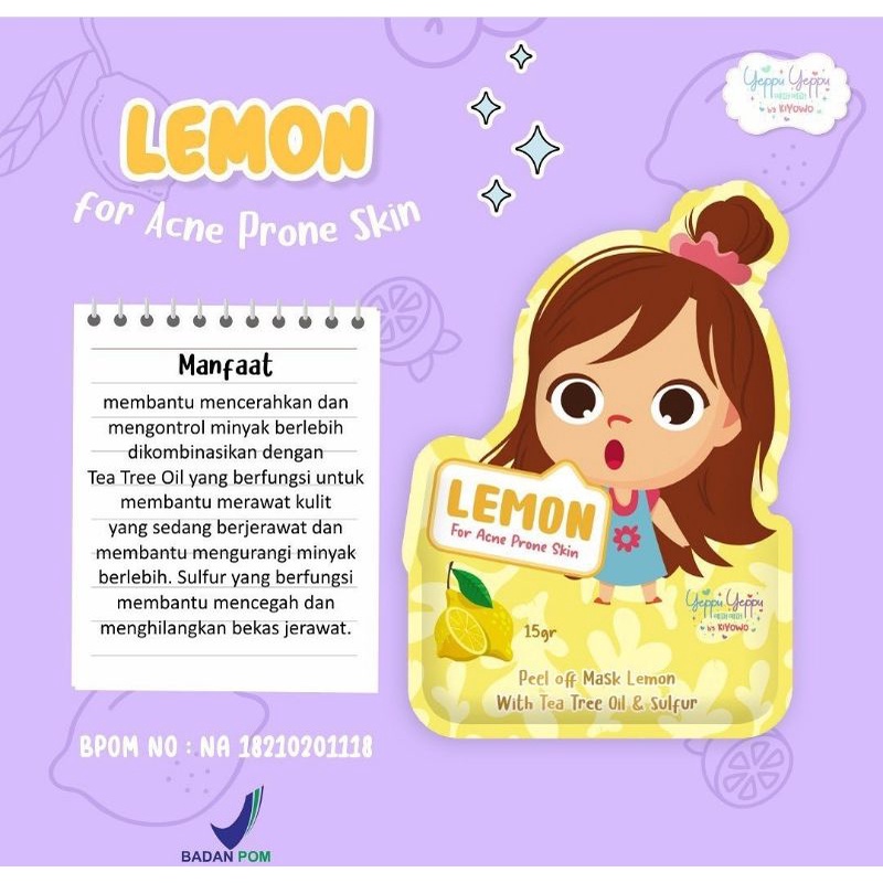 [BPOM] Yeppu Yeppu Peel Off Mask Masker Yeppu Yeppu by Kiyowo 15 gr