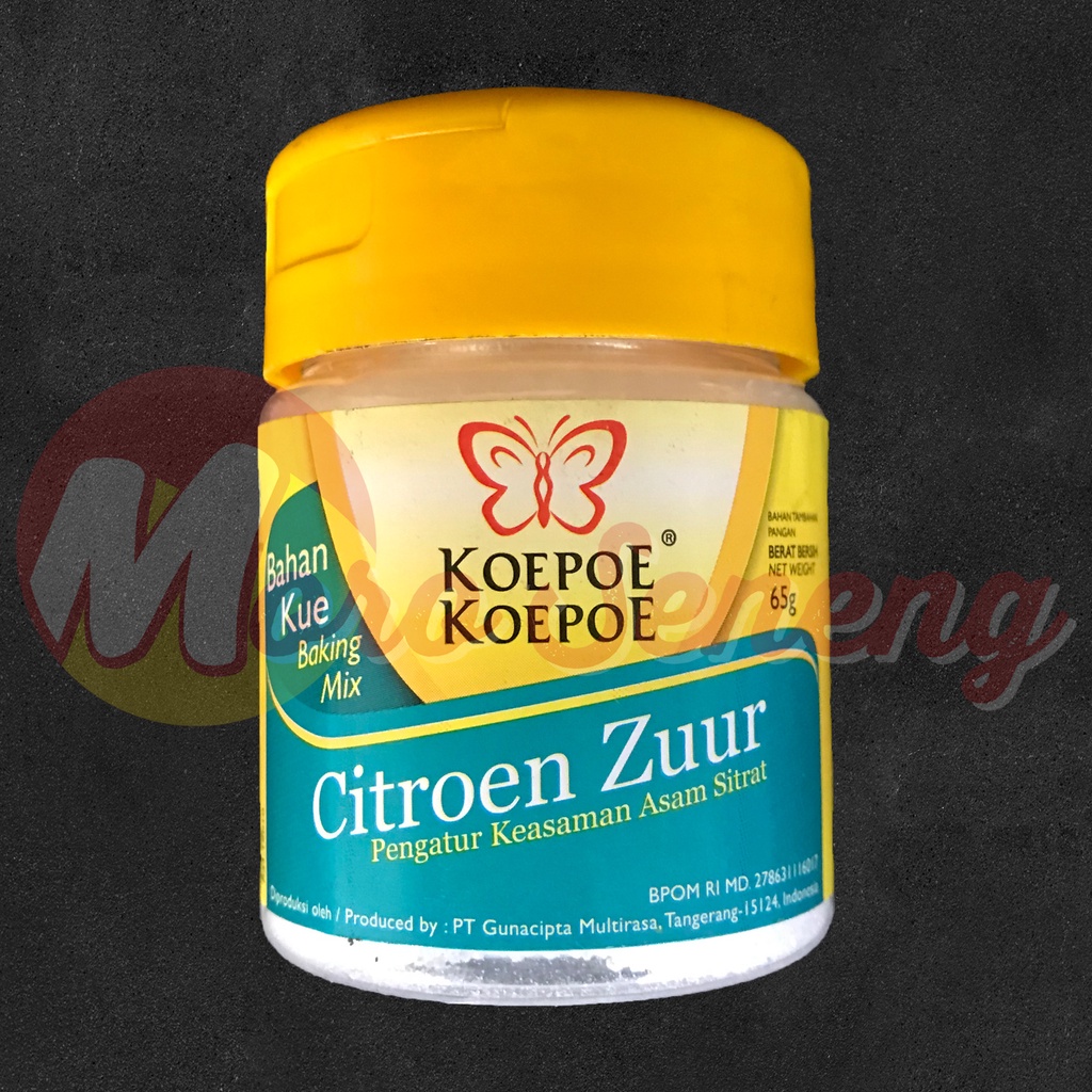 

Citroen Zuur Koepoe Kupu 65 gram Asam Citron Citrun