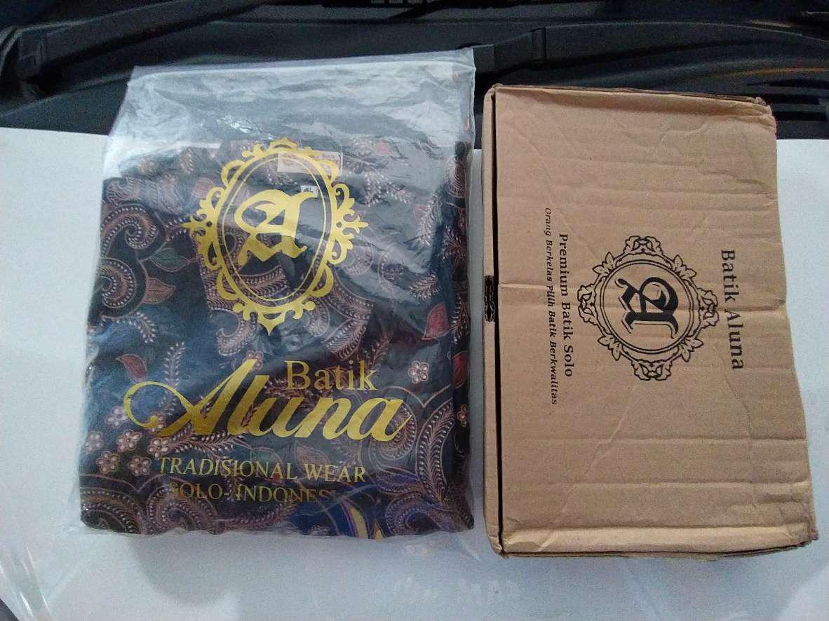 Batik Pria Lengan Panjang Slimfit Modern Premium Kemeja Batik Pria Lengan Panjang Batik Aluna Gba064