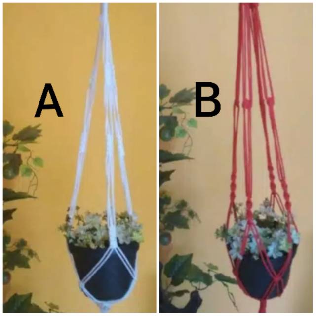 Tali pot gantung / gantungan pot / hiasan dinding / tali macrame / tali kur