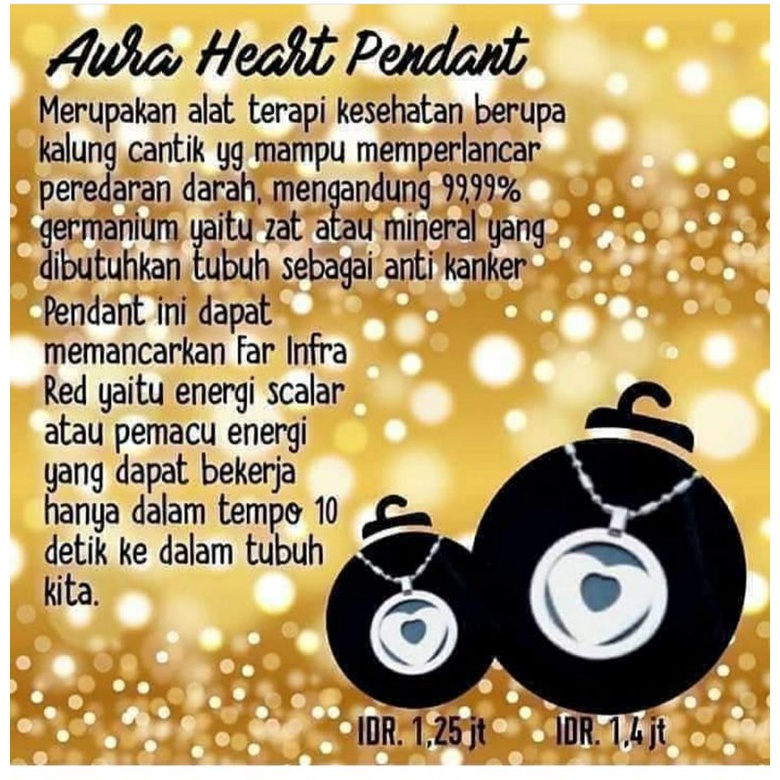 aura heart mini pendant mci asli