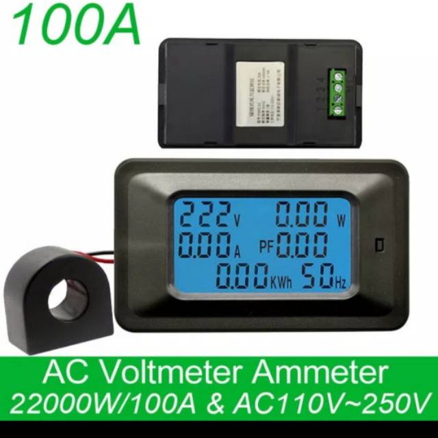 6 in 1 voltmeter ammeter wattmeter kwh frequency hertz phi meter