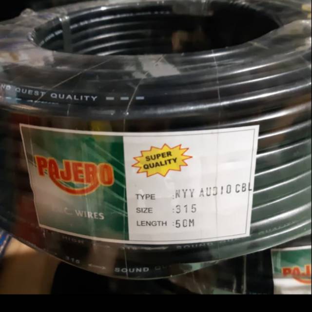 kabel listrik 3x1,5 kabel listrik serabut hitam 3x 1.5  kabel serabut tebal rol 50 meter