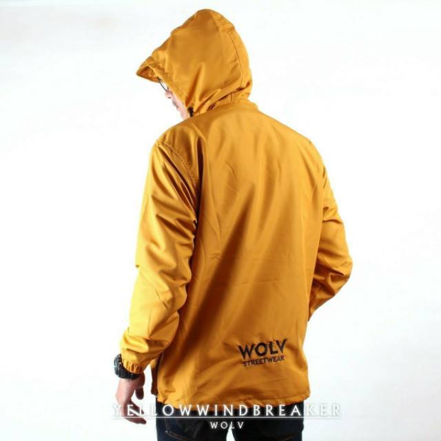 JAKET PARASUT PRIA CAGOULE Taslan WOLV Murah