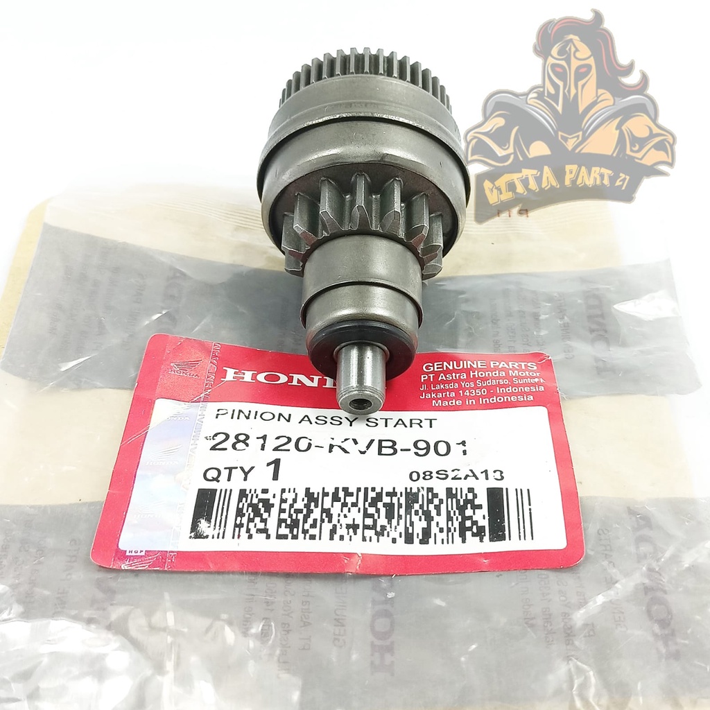 PINION ASSY STARTER HONDA KVB GRANAT GIGI KUALITAS ASLI ORIGINAL HONDA AHM PRESISI BERFUNGSI DENGAN BAIK AWET DAN DIJAMIN MANTAP / PINION STATER BEAT / PINION STATER SCOOPY / PINION STATER SPACY / PINION STATER VARIO / GRANAT GEAR PINION ASSY STARTER GEAR