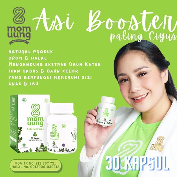 [30 KAPSUL] [MUI] [BPOM] MOM UUNG Asi Booster 30 Kapsul Kelorcap Pelancar Asi Herbal Meningkatkan Kualitas Asi_Cerianti