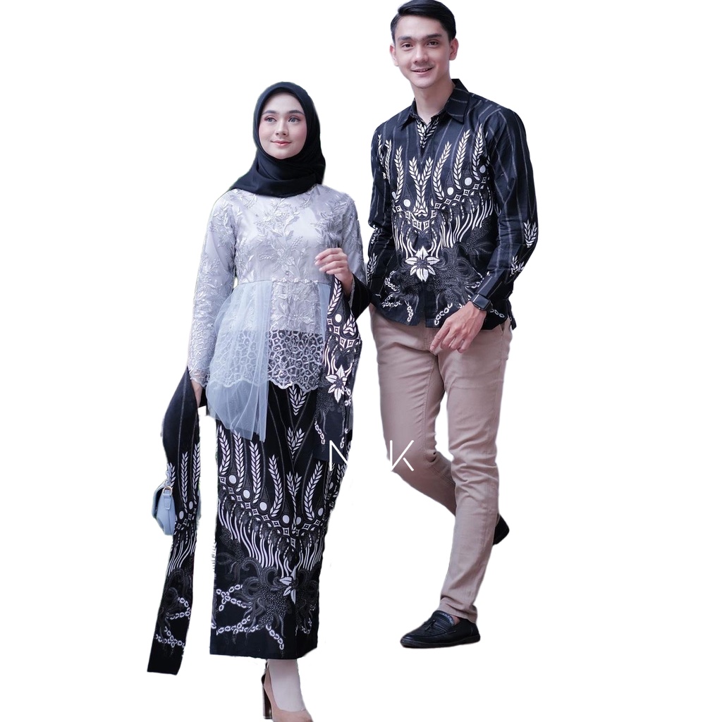 BATIK COUPLE KEBAYA SET CLARA GREY SERIES TUNANGAN LAMARAN WISUDA KONDANGAN KEKINIAN 2021