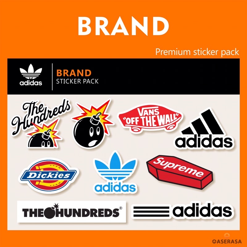 

Sticker BRAND 10 PCS THE HUNDREDS premium pack | Stiker Dickies Vans The hundreds