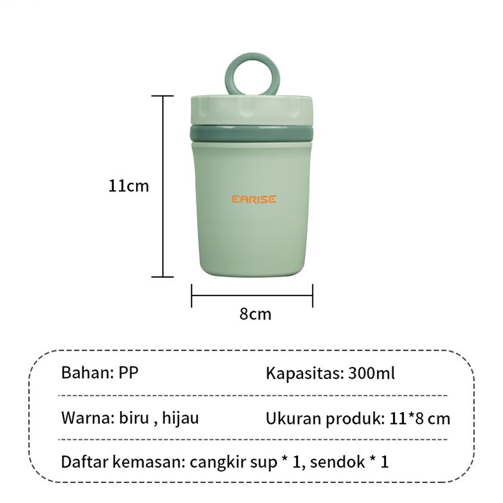 POTE 300ml Cangkir Sup Portabel / Wheat Straw Cangkir Susu / Breakfast cup/Anti Tumpah Panci sup Portable Mangkok sup