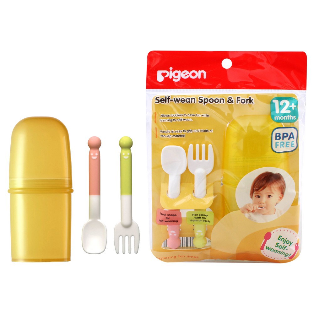 Castle - PIGEON Self Weaning Spoon and Fork | Sendok Garpu Bayi