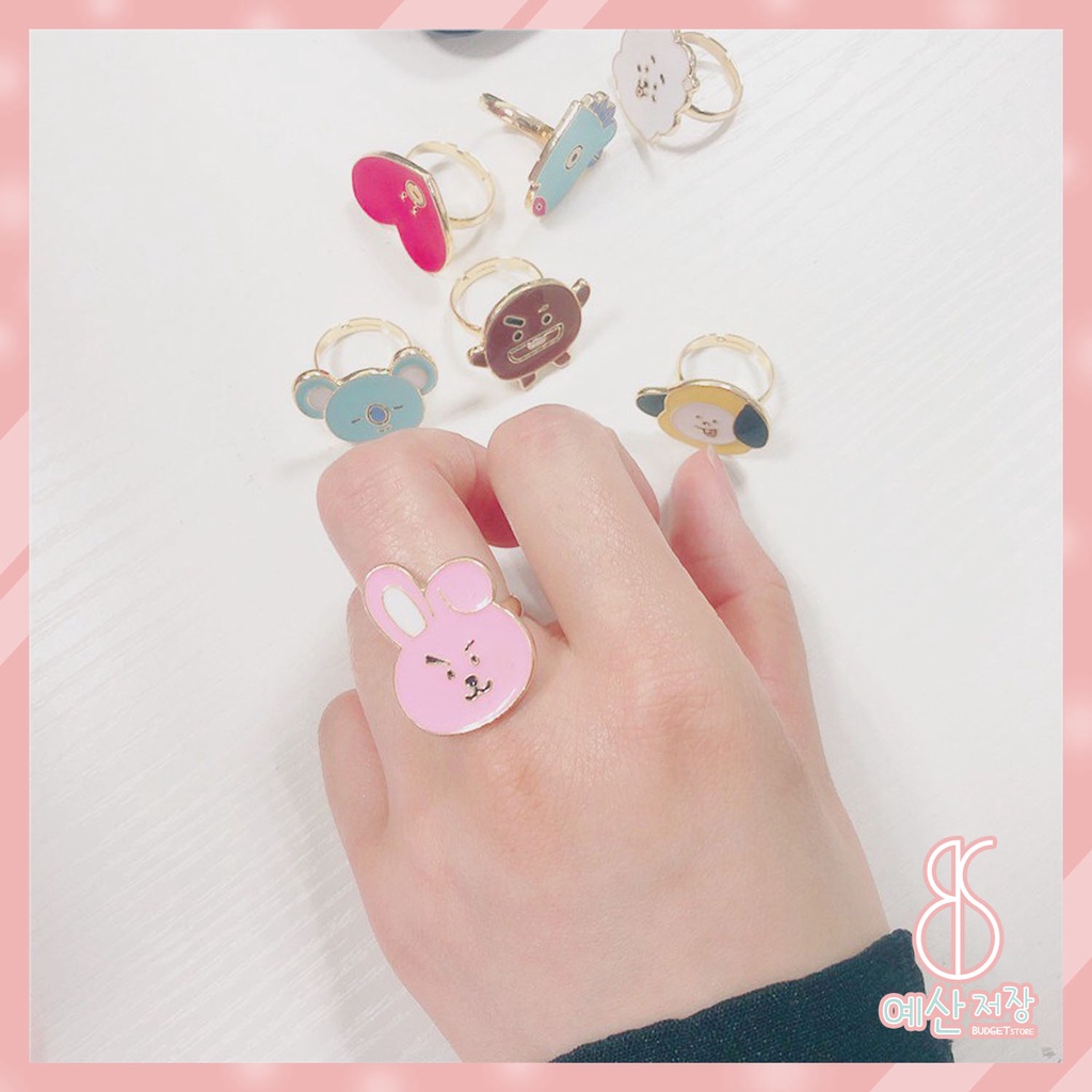 [BS] BISA COD KPOP BTS BT21 Cincin Ring Aksesoris Wanita TATA COOKY - KP023