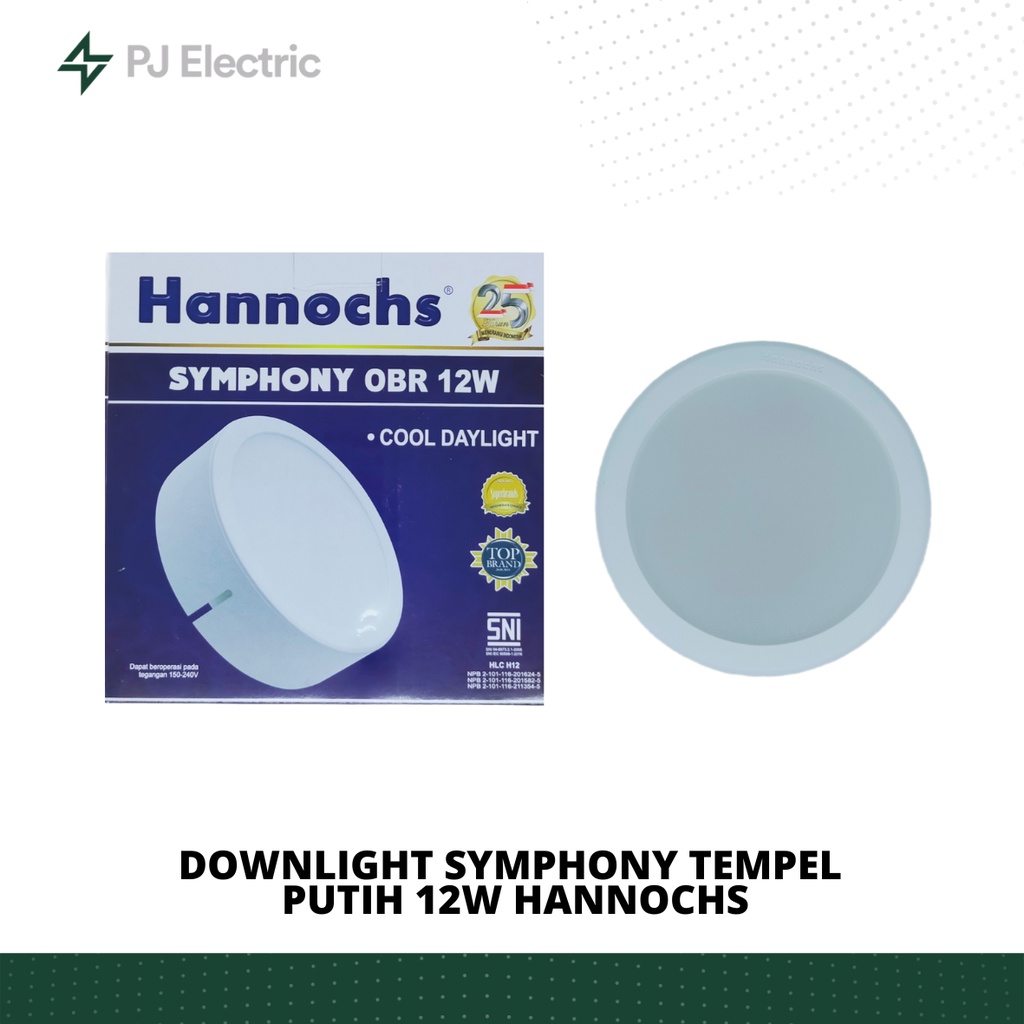 DOWNLIGHT SYMPHONY TEMPEL PUTIH 12W HANNOCHS