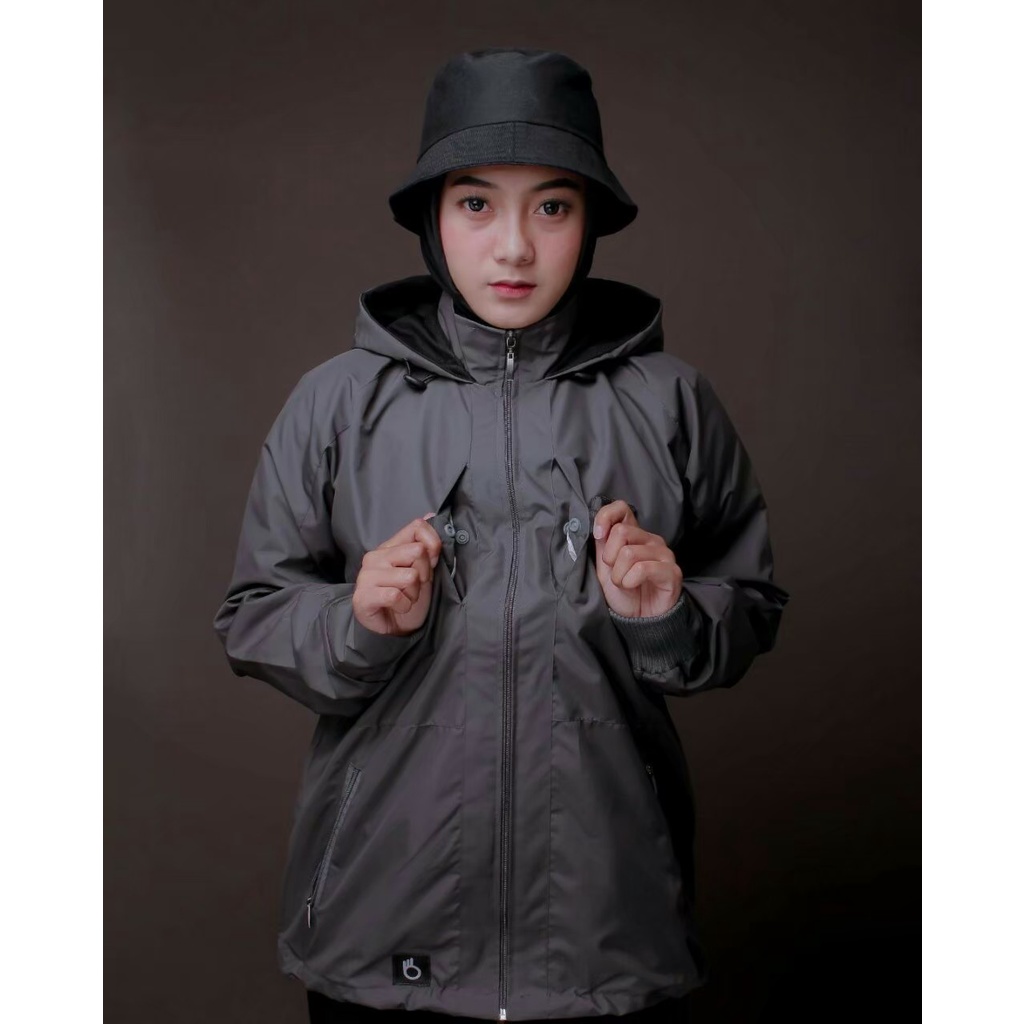 Jaket Parasut Pria / Wanita Waterproof M L XL Jaket Pria / Wanita Terbaru Kekinian Outdoor Anti Air