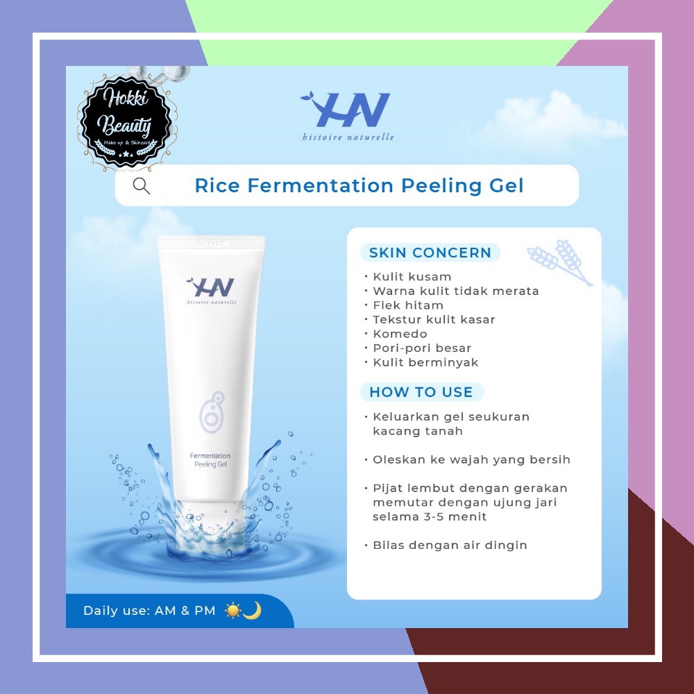 HISTOIRE NATURELLE Rice Fermentation Peeling Gel - Brightening &amp; Gentle Exfoliator