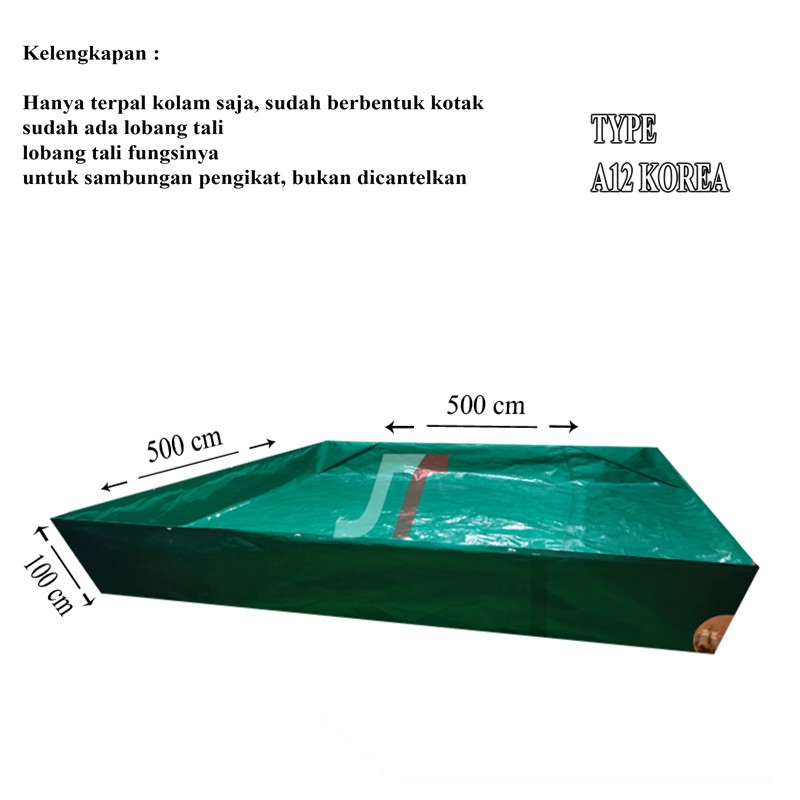 Kolam Terpal Ikan 6x4x1 Meter Type A12 Korea