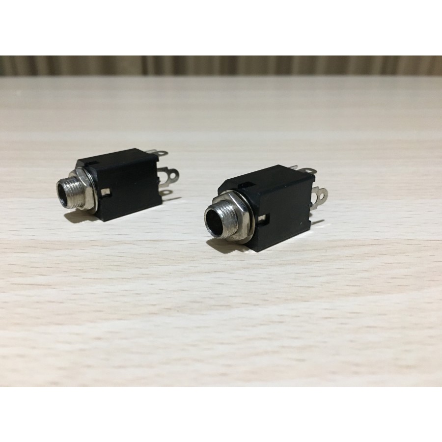 SOCKET SOKET AKAI 6.5MM 6.5 MM MONO BODI PERSEGI SEGI KOTAK HITAM