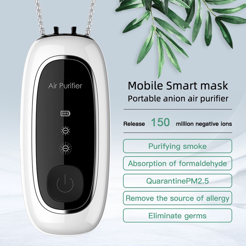 M9 Kalung Pembersih Udara 150 Juta Negatif Ion Negatif Tanpa Radiasi Untuk Anak / Dewasa Wearable Air Purifier Necklace