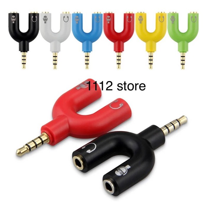 Earphone Converter 3.5Mm - Stereo Splitter Audio untuk MIC &amp; Headset