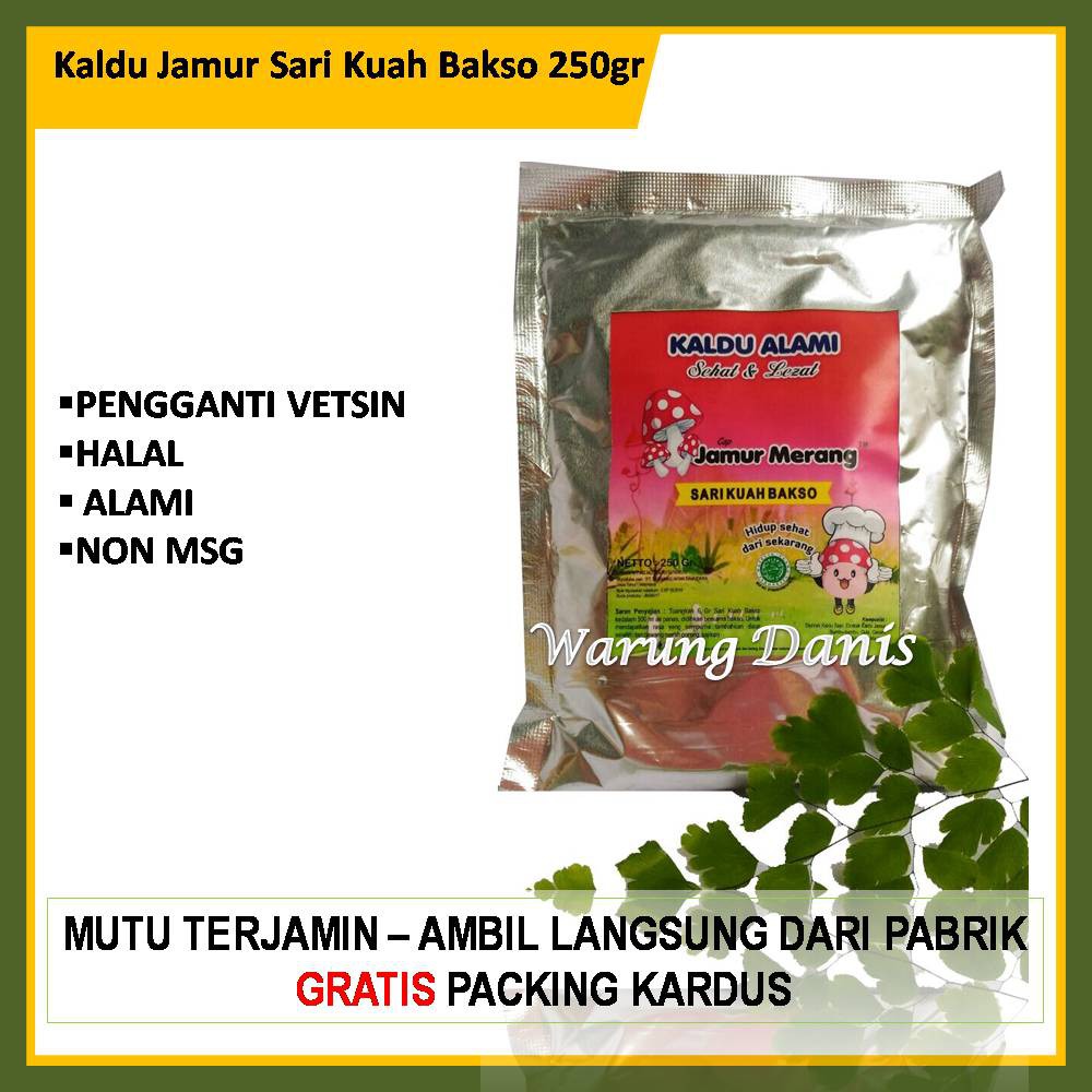 

Kaldu Alami Jamur Merang Alami non Msg Sari Kuah Bakso (sapi)