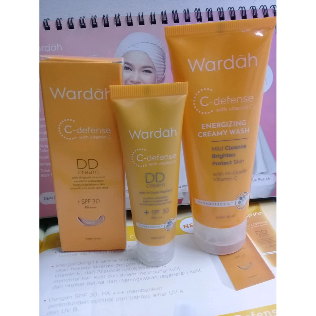 Wardah C Defense Paket Dd Cream Dan Creamy Wash