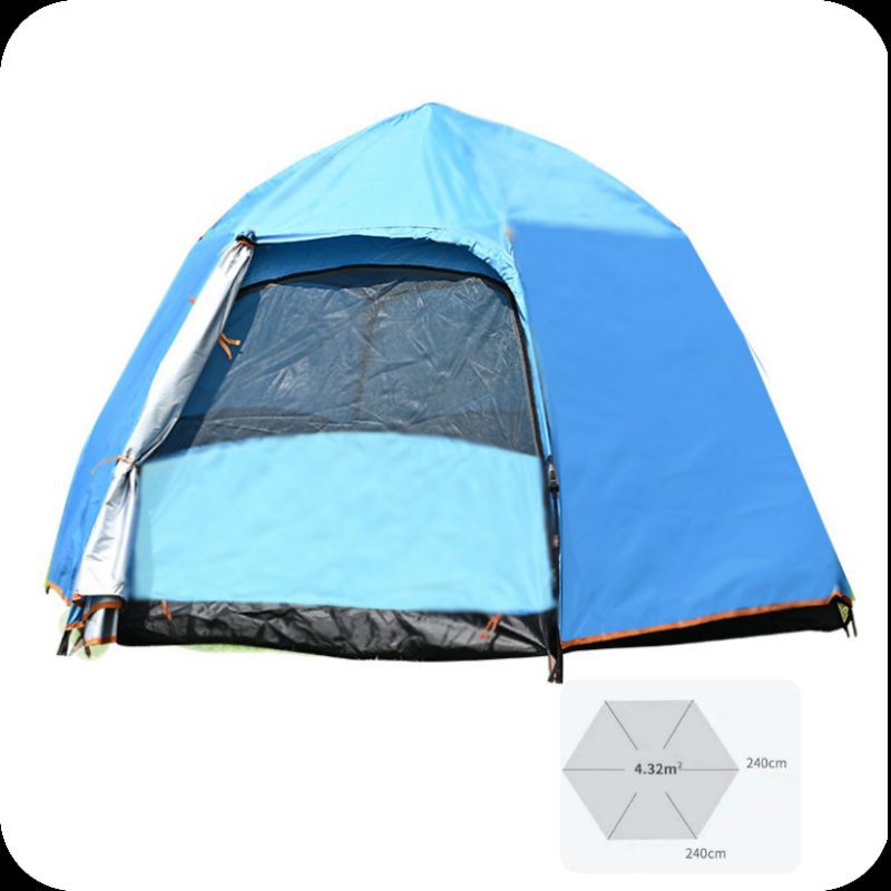 Tenda Camping Otomatis 4-5 Orang Double Layer 05